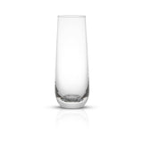 JoyJolt - Milo Champagne Glasses 9.4 oz,  Lead-Free Crystal