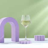 JoyJolt - Layla White Wine Glasses, 13.5 Oz Lead-Free Crystal