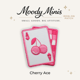 Beast Threads LLC - Cherry Ace Card Embroidered Patch- RTS