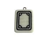 Jackie Gallagher Designs - Handmade Coastal Jewelry - Mahjong Tile Necklace, Stainless Steel: 8 Crack