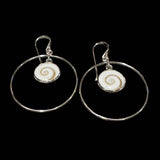 Jackie Gallagher Designs - Handmade Coastal Jewelry - Shiva Shell Drop in Sterling silver ring