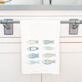 Cottage Shore - Hand Drawn Fish - Cotton Tea Towel: 19" X 28" (With Loop)