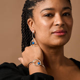 Ten Thousand Villages - Kaksha Silver Cobalt Bead Drop Earrings