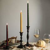 Bluecorn Candles - Beeswax Taper Candles – Dripless & Handmade in USA: Moss / 8"