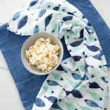 Elsie & Zoey - 3 Piece Blue Fish Woven Kitchen Tea Towel Set