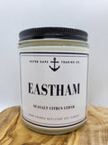 Outer Cape Trading Company - Eastham Cape Cod Soy Wax Crackling Wooden Wick Candle : 4oz