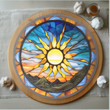 Fernville Creations - Tempered Glass Cutting Board: Sun Glass Charcuterie Tray: 8 - Inch
