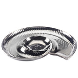 Certified International - Silver Coast 3-D Nautilus Chip and Dip 14.25" x 12.25" x 1.4