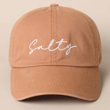 Fashion City - Salty Lettering Embroidery Baseball Cap: SAGE / One Size