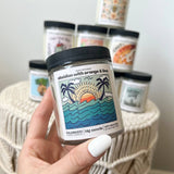 Big Moods - "Sunny Days Ahead" Obsidian with Orange & Lime - Soy Candle