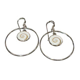 Jackie Gallagher Designs - Handmade Coastal Jewelry - Shiva Shell Drop in Sterling silver ring