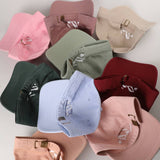 Fashion City -  SALTY Typography Embroidered Baseball Cap: SAXBLUE / One Size