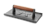 Fox Run Brands - Outset Cast Iron Grill Press with Rosewood Handle, 5" x 9"