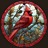 Fernville Creations - Cardinal Coaster, Bird Lover Gift, Nature Home Decor: 4 Inch Glossy