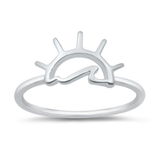 Moonrise Jewelry - R-4 Sun and Wave Ring: 8