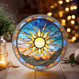 Fernville Creations - Sun Charcuterie Tempered Glass Cutting & Cheese Board: 12 - Inch