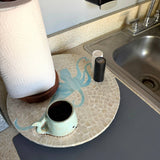 Zeckos - Octopus Lazy Susan 16 Inch Capiz Shell Rotating Tray