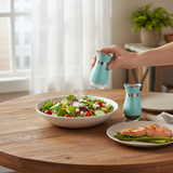 Kadra Kitchenware - MITBAK Elegant Salt and Pepper Shakers Set with Glass Bottom