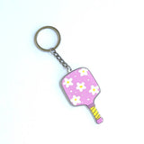 iconic mi - Pickleball Keychain White Daisy