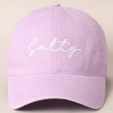 Fashion City - Salty Lettering Embroidery Baseball Cap: BLACK / One Size