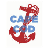 Fridgedoor - 2.5'' x 3.5' Cape Cod Red Anchor Magnet