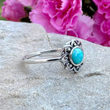 Moonrise Jewelry - R-97 Turquoise Lotus Ring: 6