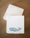 Lace, Grace & Peonies Marble Coasters - Whale Nautical Marble Coaster