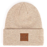 Fashion City - Unisex Heather Knit Classic Beanie Hat: BLK / ONE SIZE