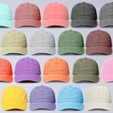 Fashion City - Pigment Dyed Cotton Baseball Dad Cap: BLACK / ONE SIZE