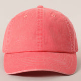 Fashion City - Pigment Dyed Cotton Baseball Dad Cap: BLACK / ONE SIZE