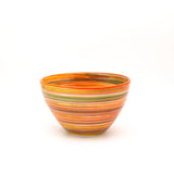 Euro Ceramica Home | ClayBarn - Exclusive for Faire - Raia Stacking Bowls: Orange-Turquoise Rim-Large