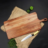 India Handicrafts Inc - Acacia Wood Board with Handle