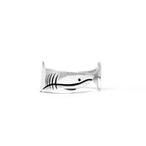 Cape Clasp - Great White Shark Ring - Ocean Jewelry - Cape Clasp: Sterling Silver / Large (10.5)