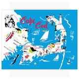 Fridgedoor - 2.5'' x 3.5'' Colorful Cape Cod 50's Map Magnet