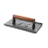 Fox Run Brands - Outset Cast Iron Grill Press with Rosewood Handle, 5" x 9"