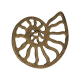 Zeckos - Elegant Cast Iron Nautilus Shell Trivet