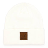 Fashion City - Unisex Heather Knit Classic Beanie Hat: BLK / ONE SIZE