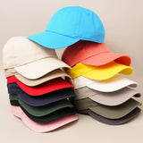 Fashion City - Plain Solid Stone Washed Adjustable Dad Cap: WHITE / ONE SIZE