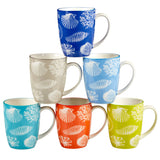 Certified International - Seaside Mugs 6 asst
