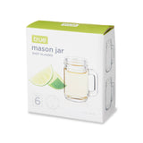 TRUE - Mason Jar Shaped Shot Glasses w/ Handles - 1 oz - Set of 6