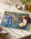 Fernville Creations - Wisteria Glass Cutting Board & Serving Tray: 8x11 inch