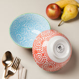 Now Designs by Danica - Orange and Blue Swirls Stamped Bowl 6 inch