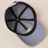 Fashion City - Shark Embroidered Cotton Baseball Dad Cap: WHITE / One Size