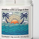 Big Moods - "Sunny Days Ahead" Obsidian with Orange & Lime - Soy Candle