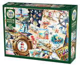 Outset Games and Cobble Hill Puzzles - Seashore Sketchbook 1000pc puzzle