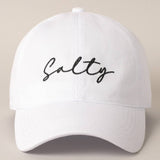 Fashion City - Salty Lettering Embroidery Baseball Cap: SAGE / One Size