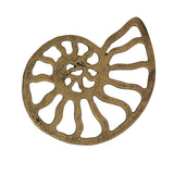 Zeckos - Elegant Cast Iron Nautilus Shell Trivet