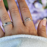 Moonrise Jewelry - R-4 Sun and Wave Ring: 8