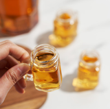 TRUE - Mason Jar Shaped Shot Glasses w/ Handles - 1 oz - Set of 6