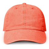 Fashion City - Pigment Dyed Cotton Baseball Dad Cap: BURGUNDY / ONE SIZE